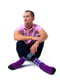 Шкарпетки фіолетові з малюнком | 5452595