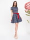 Сукня сіро-синя з квітковим малюнком | 5456596 | фото 2