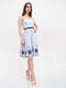 Сукня біло-блакитна в смужку і з малюнком | 5456601 | фото 2
