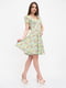 Сукня оливкового кольору в квітковий принт | 5456608 | фото 3