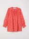 Блуза красная в цветочный принт | 5402197 | фото 3