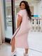 Сукня пудрового кольору з принтом | 5464222 | фото 2