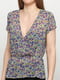 Блуза сиреневого цвета в цветочный принт | 5465032 | фото 3