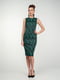 Сукня чорно-зелена у візерунок | 5473364 | фото 2