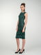 Платье черно-зеленое в узор | 5473364 | фото 3