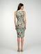 Сукня бірюзово-коралового кольору в квітковий принт | 5473368 | фото 3
