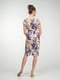 Сукня фіолетово-бежева в квітковий принт | 5473378 | фото 3