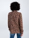 Блуза коричневая в принт | 5474950 | фото 3