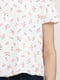 Блуза белая с цветочным принтом | 5476747 | фото 4