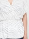Блуза белая с принтом | 5476781 | фото 4
