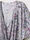 Блуза серая с цветочным принтом | 5476884 | фото 2