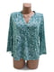 Блуза зеленая с цветочным принтом | 5477203 | фото 2