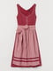 Платье бордово-розовое с принтом | 5477604