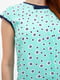 Блуза кольору м'яти в принт | 5484270 | фото 5