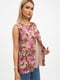 Блуза розово-бежевая в цветочный принт | 5484275 | фото 3