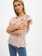 Блуза персикового цвета в принт | 5484289 | фото 3