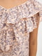 Блуза персикового цвета в принт | 5484289 | фото 5