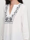 Блуза белая с орнаментом | 5487746 | фото 3