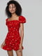 Платье красное в цветочный принт | 5496592