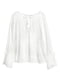 Блуза белого цвета  с кружевом | 5500484 | фото 3