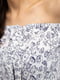 Блуза серо-синяя в принт | 5500904 | фото 4