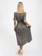 Сукня кольору хакі в смужку | 5501047 | фото 3