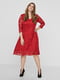Платье красное с узором | 5501707 | фото 3