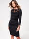 Платье черное с декором | 5501718