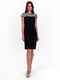 Платье черное с цветочным узором | 5502912