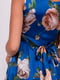 Сукня синя з квітковим принтом | 5502923 | фото 3