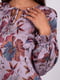 Сукня бузкова з квітковим принтом | 5502927 | фото 3