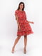 Платье красное с цветочным принтом | 5502934