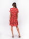 Платье красное с цветочным принтом | 5502934 | фото 2