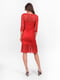 Платье красное с цветочным узором | 5502946 | фото 2