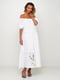 Сукня біла з принтом | 5504163