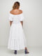 Платье белое с принтом | 5504163 | фото 2