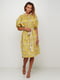 Платье желтое с цветочным принтом | 5504165 | фото 2
