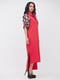 Платье красное с цветочным принтом | 5504911 | фото 2