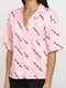 Сорочка рожева з принтом | 5507500 | фото 3