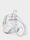 Рюкзак белый с цветочным принтом | 5509234 | фото 4