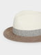 Шляпа бело-бежевая | 5442609 | фото 2