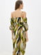 Сукня зелено-кавового кольору в принт | 5509952 | фото 2