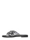Шльопанці сріблястого кольору з принтом | 5502345 | фото 2