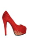 Туфлі червоного кольору з декором | 5510236 | фото 3