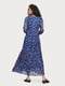 Сукня синя з квітковим принтом | 5384832 | фото 3