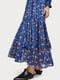 Сукня синя з квітковим принтом | 5384832 | фото 5