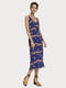 Сукня синя з квітковим принтом | 5510190 | фото 2