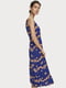 Платье синее с цветочным принтом | 5510190 | фото 4