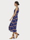Сукня синя з квітковим принтом | 5510190 | фото 5
