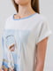 Блуза молочного цвета с принтом | 5510867 | фото 3